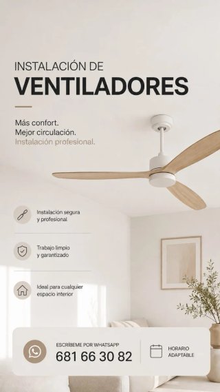 Servicio para poner ventiladores