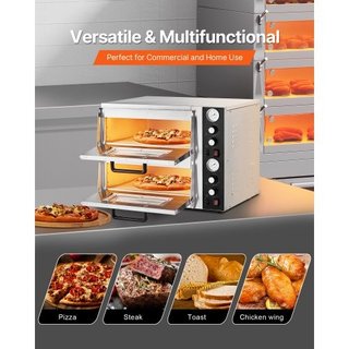 Forno Pizza Elettrico, 18" Doppio Piano Commercial