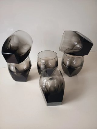Calici Moser in cristallo fumé