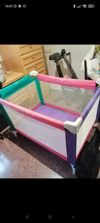 Cuna de viaje marca plastimyr