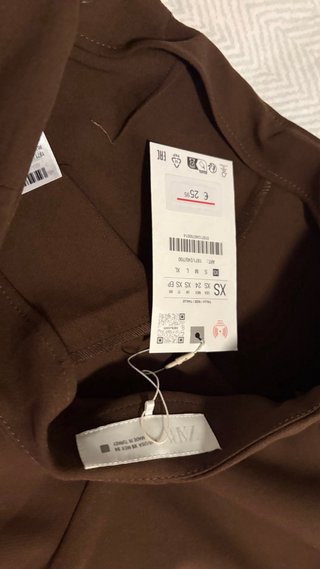 Falda pantalón Zara marrón nueva
