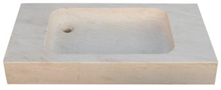 Lavabo in marmo bianco L89xP52xH13 cm · per il bag