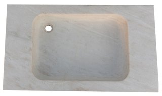 Lavabo in marmo bianco L89xP52xH13 cm · per il bag