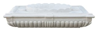 LAVABO IN MARMO SMERLATO BIANCO L80XPR56XH18 CM