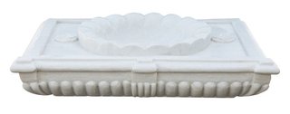 LAVABO IN MARMO SMERLATO BIANCO L80XPR56XH18 CM