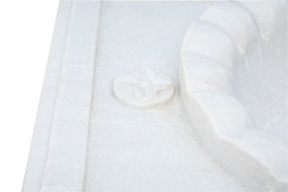 LAVABO IN MARMO SMERLATO BIANCO L80XPR56XH18 CM