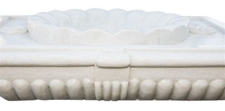 LAVABO IN MARMO SMERLATO BIANCO L80XPR56XH18 CM