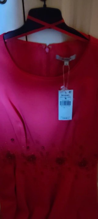 Vestido fiesta rojo lentejuelas