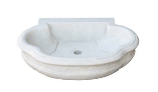 LAVABO IN MARMO BIANCO L56XPR41XH15 CM · per il ba