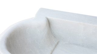 LAVABO IN MARMO BIANCO L56XPR41XH15 CM · per il ba