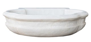 LAVABO IN MARMO BIANCO L56XPR41XH15 CM · per il ba