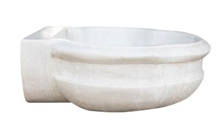 LAVABO IN MARMO BIANCO L56XPR41XH15 CM · per il ba