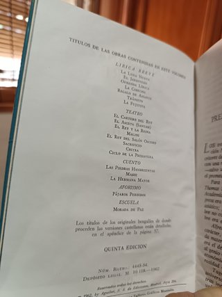 Tagore 'Obra Escojida'