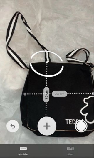 Bolso Vintage Teddy Negro | 23x23cm