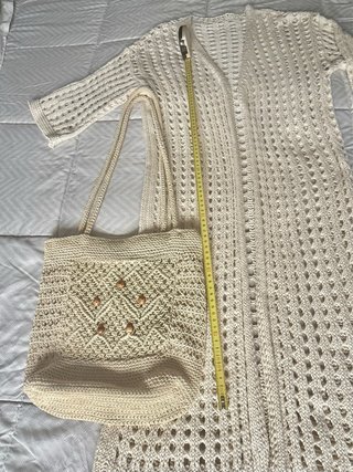 Conjunto de verano 3 piezas: Kimono +bolso+ visera