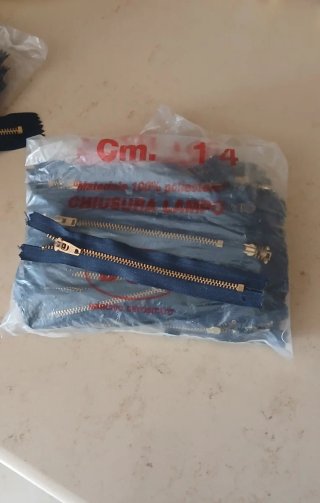 50 Cerniere Lampo Dorate 14cm