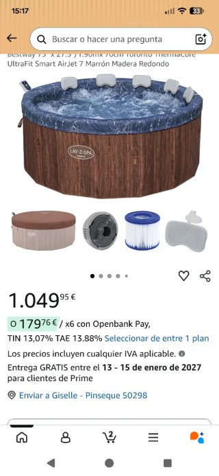 Jacuzzi Lay-Z-Spa Marrone - LEGGI LA DESCRIZIONE COMPLETA