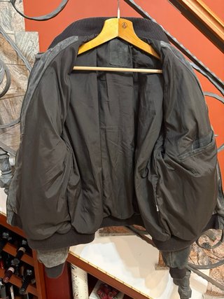 Giacca bomber in vera pelle scamosciata vintage