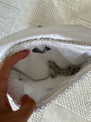 Bolso Mano Fiesta | Blanco con Brillantes