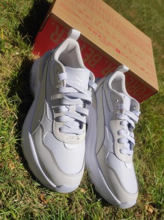 Zapatillas Puma cilia plataforma grises y blancas
