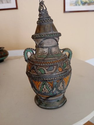 Jarrón Antiguo Marroquí Fez