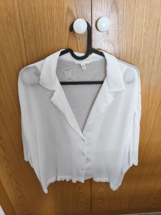 Camisa blanca manga corta
