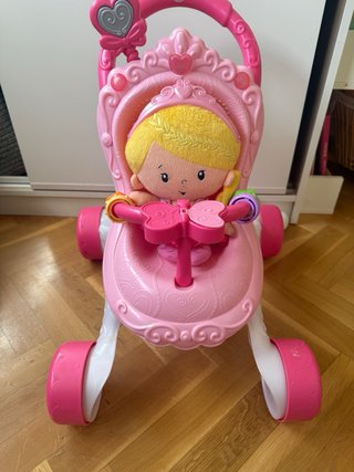 Andador Fisher price rosa carrito con musica y beb