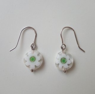 PENDIENTES PLATA DE LEY Y CRISTAL MURANO - NUEVOS