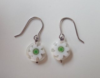 PENDIENTES PLATA DE LEY Y CRISTAL MURANO - NUEVOS