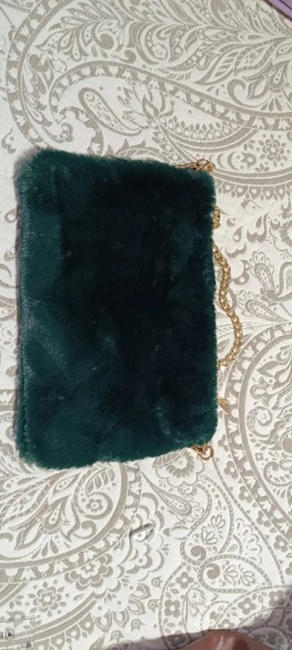 Bolso de terciopelo verde