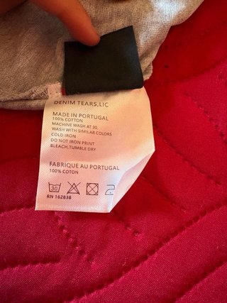 maglia grigia denim tears
