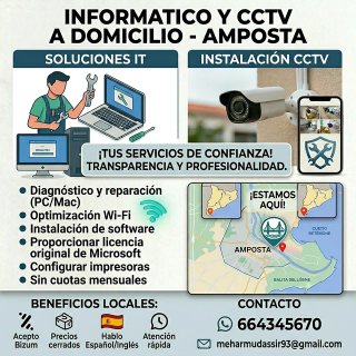 Servicio Técnico: PC, Portátiles y Cámaras de Segu