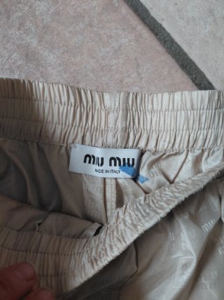 Pantaloncini in nylon miu miu