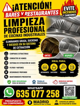 Limpieza y Mantenimiento de Campanas y Cocinas