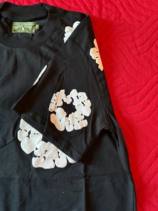 maglia nera denim tears