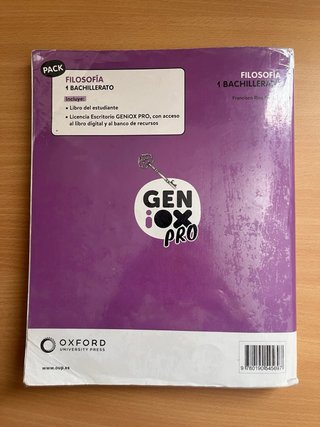 Libro Filosofía 1º Bachillerato oxford