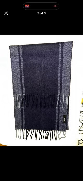 Bufanda Hugo Boss Azul/Gris Nueva