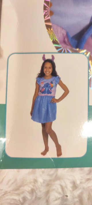 Vestido y Diadema Stitch Disney 5/6 años