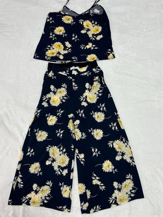Mango conjunto pantalón y top verano XS