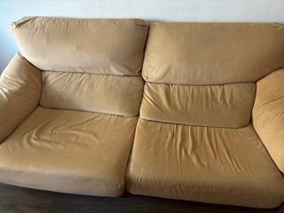 Conjunto 2 sofás reclinables beige desenfundables