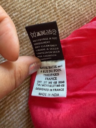 Vestido Antik Batik Bordado Talla M