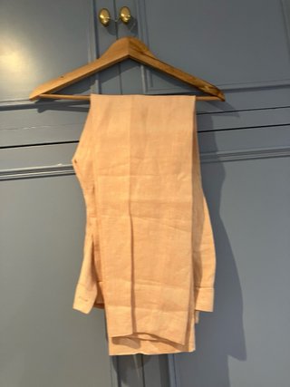 Pantalón lino rosa Massimo Dutti