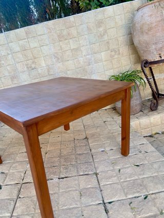 Mesa de centro madera rústica exterior