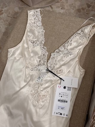 Body encaje satinado S