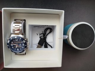 Reloj Marea niño azul y plateado + altavoz