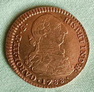 2 Escudos Oro Carlos III 1788 Popayán