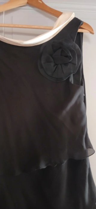 Vestido de gasa negro