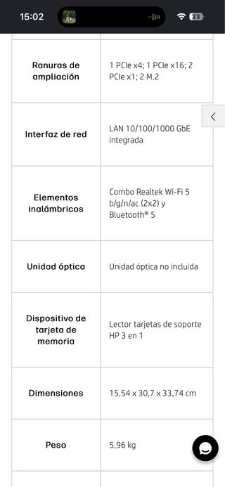 *SOLO HOY*Ordenador HP Pavilion TG01-0011NA