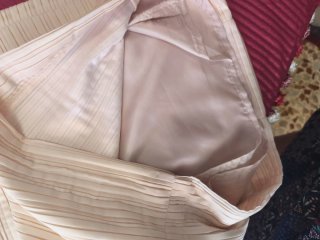 Vestido beige elegante talla M rosa palo