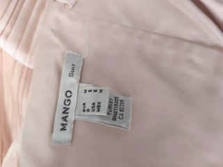 Vestido beige elegante talla M rosa palo